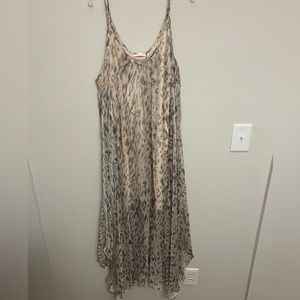 Pink Lily boutique, sheer animal print midi dress